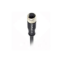 8pins, M12 A code female straight pur cable with shielded, -40℃~+105℃