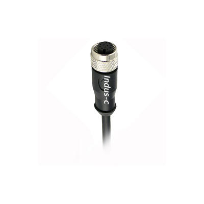 12pins, M12 A code female straight pur cable with shielded, -40℃~+105℃