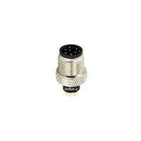 8pins, M12 A code male moldable connector