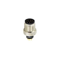 12pins, M12 A code male moldable connector