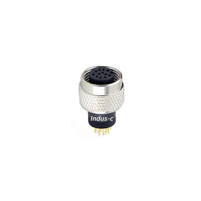 12pins, M12 A code female moldable connector
