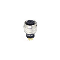 17pins, M12 A code female moldable connector