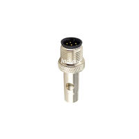 5pins, M12 A code male moldable connector with shielded