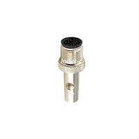 17pins, M12 A code male moldable connector with shielded