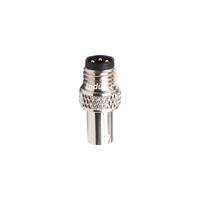 3pins, M8 A code male moldable connector with shielded